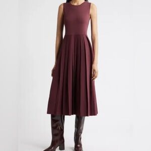 Nordstrom Burgundy Sleeveless Midi Dress